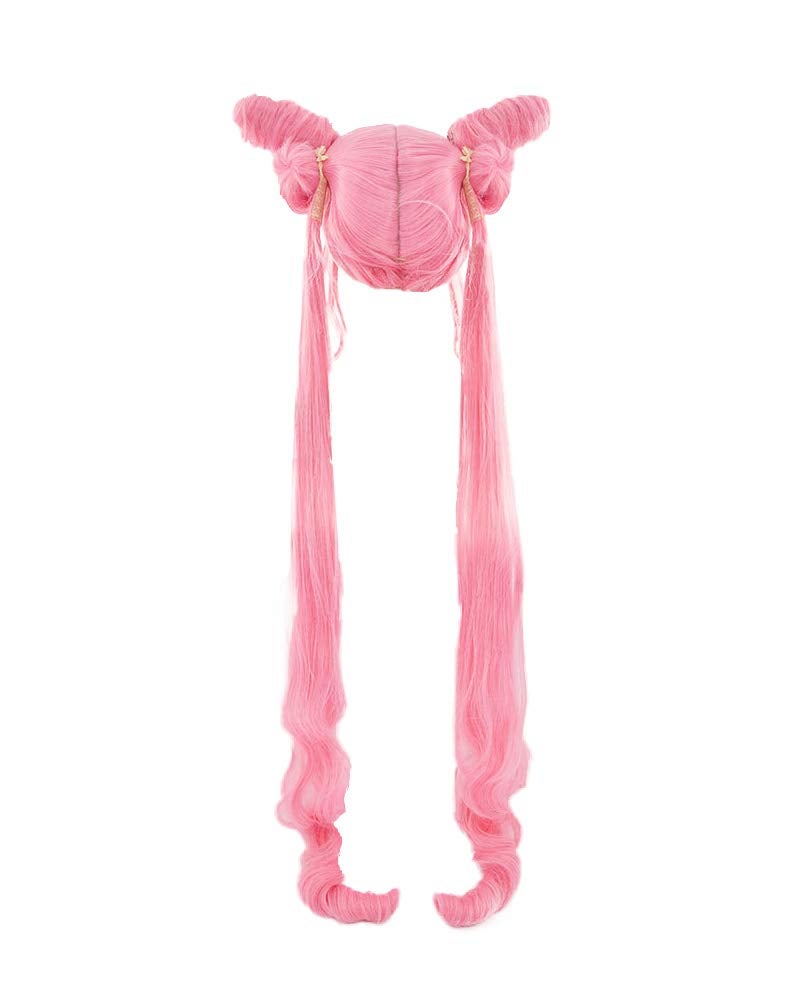 miccostumes Women's Anime Black Lady Cosplay Wig Long Pink Synthetic Hair - Image 2